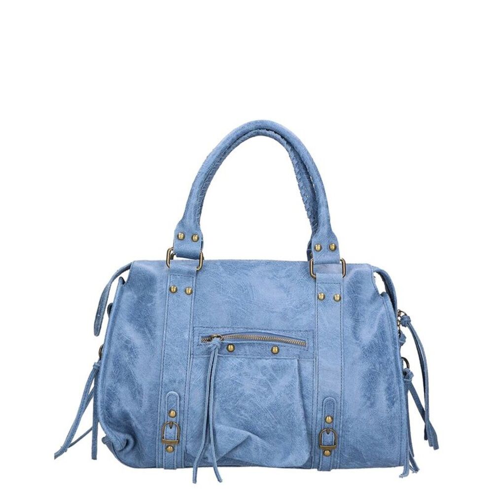 Chiara Ferretti Leather Satchel, Blue